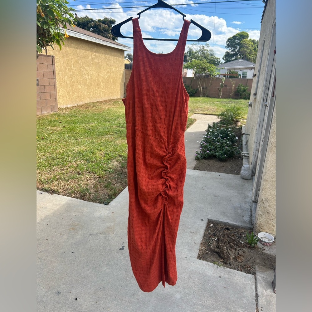 Free People Rust Textured dress